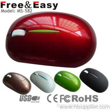 Elegant Oem Logo Printing Usb Driver Slim Wired Mouse 